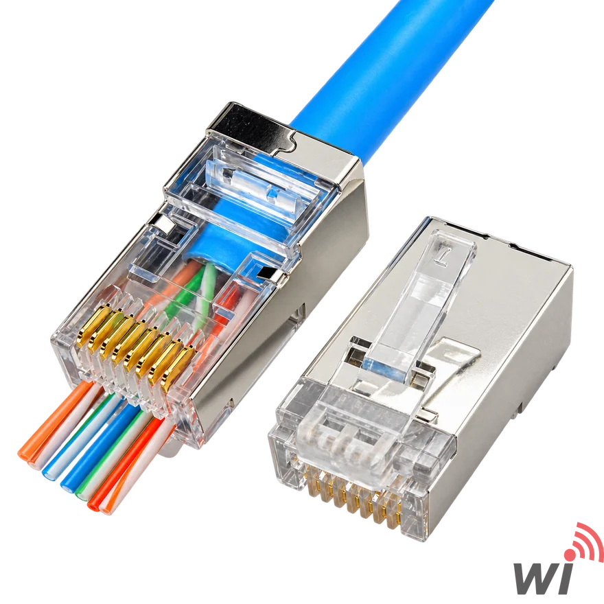 RJ-45 CAT-6 Metal Ez Konnektör Çift Taraflı Delikli
