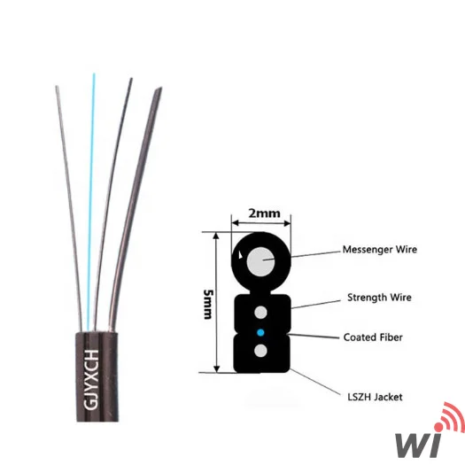 FTTH Fiber Optik Drop Kablosu 2 Core LZSH - Outdoor - 2000 Metre